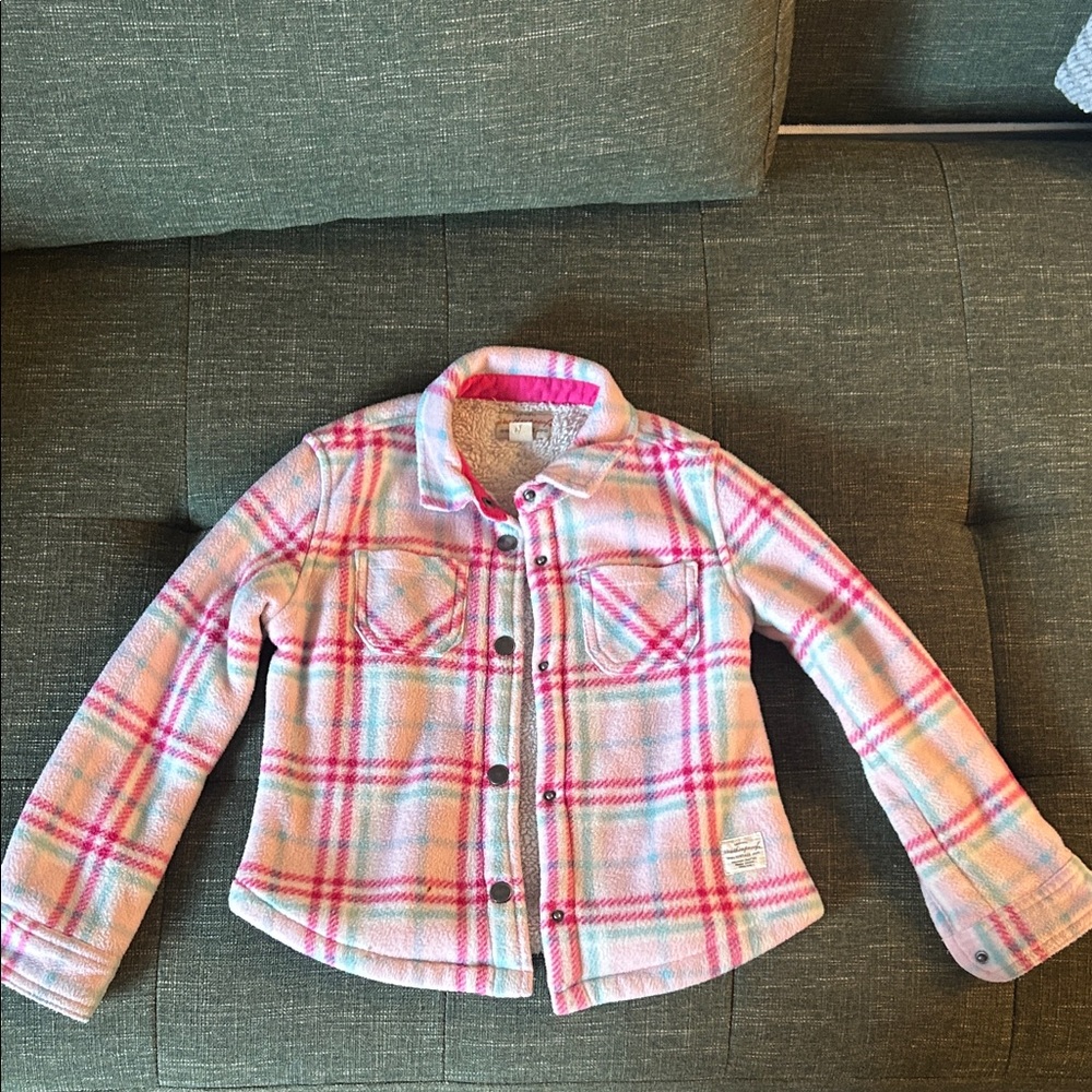 Western Weatherproof Pink Plaid Kids Flannel Style Jacket